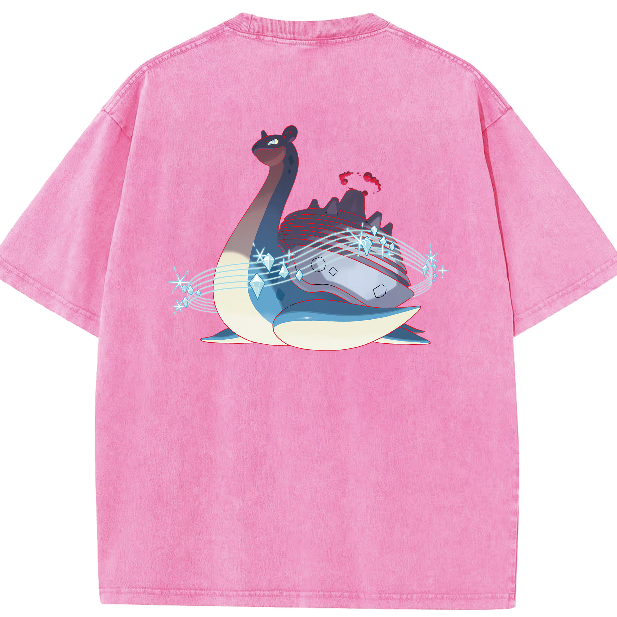 （画像用） ポケットモンスター Pokémon 綿100% ヴィンテージ風 半袖Tシャツ（背面プリント）